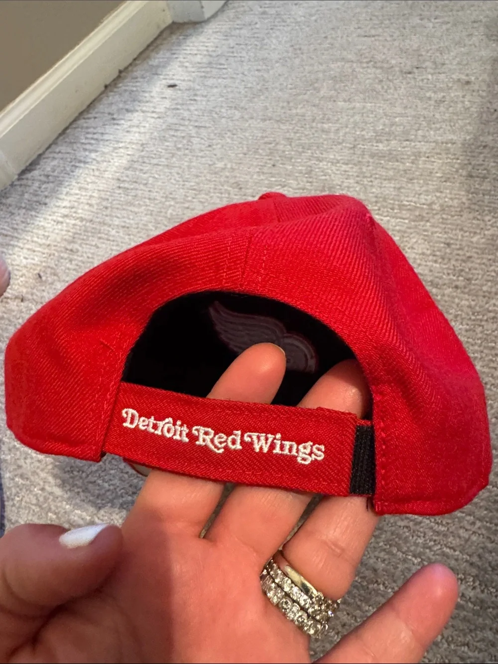 Red Detroit Red Wings Logo Baseball Cap ‘47